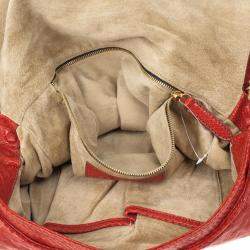 Zagliani Red Matte Python JJ Bag