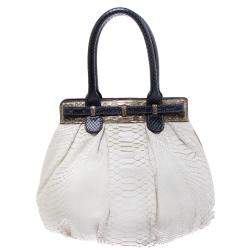 Zagliani Multicolor Python Small Puffy Bag
