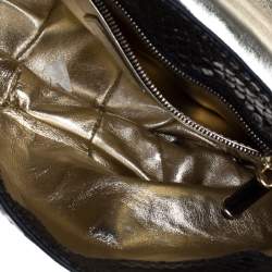 Zagliani Black Python Shoulder Bag