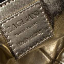 Zagliani Black Python Shoulder Bag