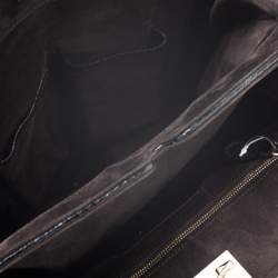 حقيبة زاغلياني منفوخة جلد ثعبان سوداء
