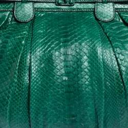 Zagliani Green Python Puffy Hobo