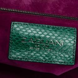 Zagliani Green Python Puffy Hobo