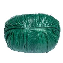 Zagliani Green Python Puffy Hobo