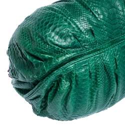 Zagliani Green Python Puffy Hobo