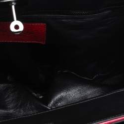 Zagliani Red Python Puffy Hobo