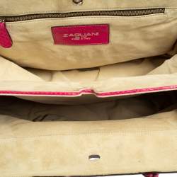 Pre Owned Zagliani Pink Python Puffy Hobo