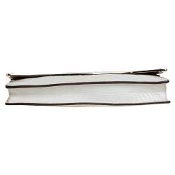 Zagliani White Python Flap Clutch