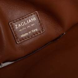 Zagliani White Python Flap Clutch