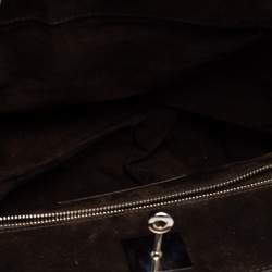 Zagliani Metallic Silver Python Puffy Hobo