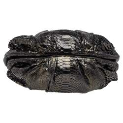 Zagliani Metallic Two Tone Python Puffy Hobo