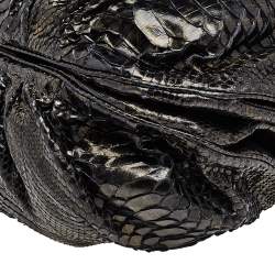 Zagliani Metallic Two Tone Python Puffy Hobo