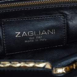 Zagliani Gold Python Puffy Hobo