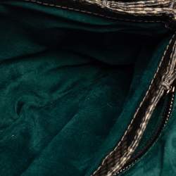 Zagliani Brown Python Flap Chain Shoulder Bag