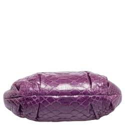 Zagliani Purple Python Shoulder Bag
