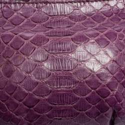Zagliani Purple Python Shoulder Bag