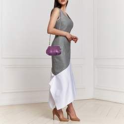 Zagliani Purple Python Shoulder Bag