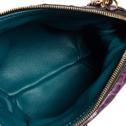 Zagliani Purple Python Shoulder Bag