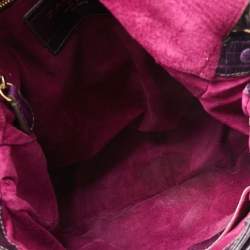 Pre Owned Zagliani Purple Crocodile JJ Hobo