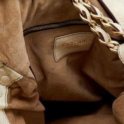 Zagliani Cream Python Hobo