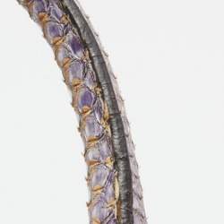 Zagliani Metallic Python Puffy Hobo