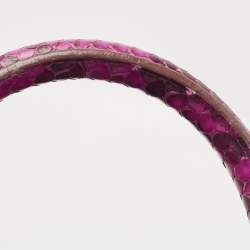 Zagliani Magenta Python Medium Puffy Hobo