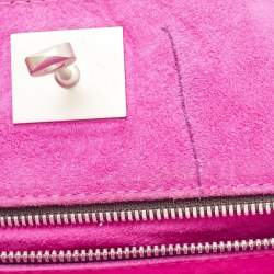 Zagliani Magenta Python Medium Puffy Hobo
