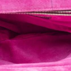 Zagliani Magenta Python Medium Puffy Hobo