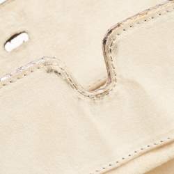 Pre Owned Zagliani Metallic Lilac Python Puffy Hobo