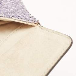 Pre Owned Zagliani Metallic Lilac Python Puffy Hobo