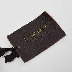 Pre Owned Zagliani Purple Python Leather Chain Hobo