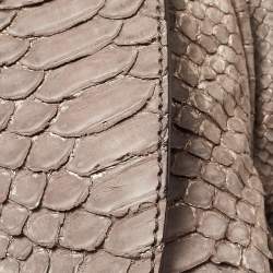Zagliani Beige/Metallic Python Weekender Bag