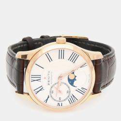 Pre Owned Zenith Elite 18.2310.692 Automatic Rose Gold Stainless Steel Women's Wristwatch 33 mm