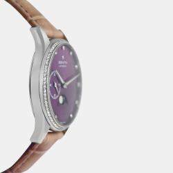 Pre Owned Zenith Elite Ultra Thin Moonphase 16.2310.692 Automatic Stainless Steel Diamonds Women's Wristwatch 33mm