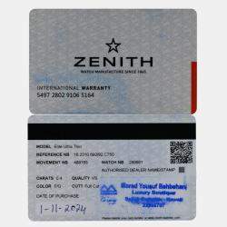 Pre Owned Zenith Elite Ultra Thin Moonphase 16.2310.692 Automatic Stainless Steel Diamonds Women's Wristwatch 33mm