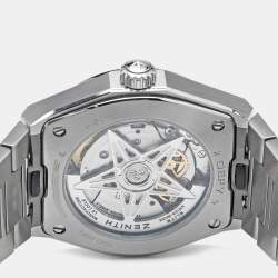 مملوكة مسبقًا ساعة يد نسائية زينث ديفاي ميدنايت ستانلس ستيل أحمر إلى أصفر متدرج مرصعة بالألماس 36 مم