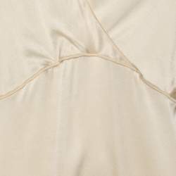 Pre Owned Z from Zenobia Metallic Beige Stretch Silk Sleeveless Camisole XL