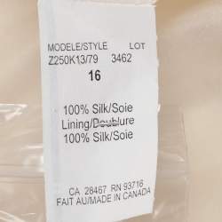 Pre Owned Z from Zenobia Metallic Beige Wide Collar Coat XL