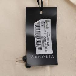 Pre Owned Z from Zenobia Metallic Beige Wide Collar Coat XL