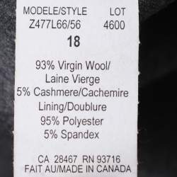 Pre Owned Z from Zenobia Grey Wool Blend Trousers XXL