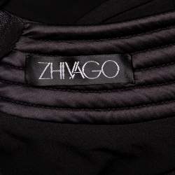 Zhivago Black Jersey Padded Shoulder Eye Of Horus Gown L