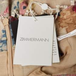 Zimmermann Multicolor Printed Linen Blend Melody High-Waist Shorts S