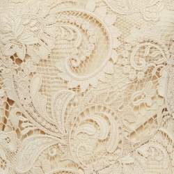 Pre Owned Zimmermann Beige Waverly Lace Midi Dress S