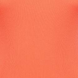 Pre Owned Zimmermann Orange Rib Knit Scoop Neck Tank Top M