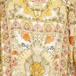 مملوكة مسبقًا Zimmermann Yellow Floral Print Linen Laurel Kaftan Dress L