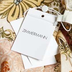 مملوكة مسبقًا Zimmermann Yellow Floral Print Linen Laurel Kaftan Dress L