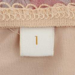 مملوكة مسبقًا Zimmermann Multicolor Floral Print Chiffon Tie Neck Midi Dress S