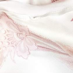 Pre Owned Zimmermann Pink Printed Silk Wavelength Placement Midi Dress L