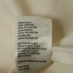 مملوكة مسبقًا Zimmermann Ivory White Lace-Trim Chiffon Pleated Espionage Midi Dress L