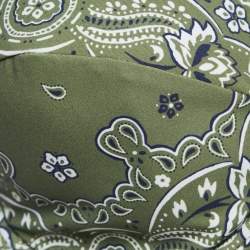 Zimmermann Green Paisley Print Underwired Bandeau Bikini Top L
